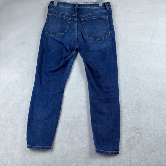 J. Crew 10" High Rise Skinny Jeans Womens Size 28P Medium Wash Denim Blue - Picture 2 of 11